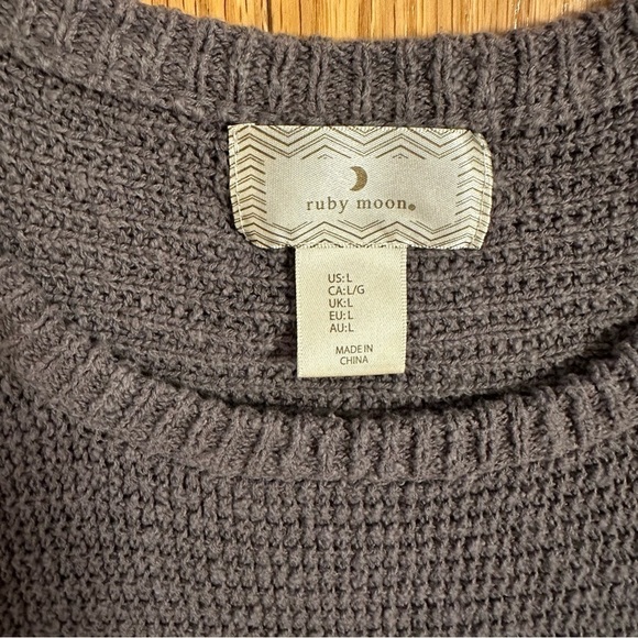 Ruby Moon Anthropologie Cold Shoulder Sweater L - Picture 6 of 7